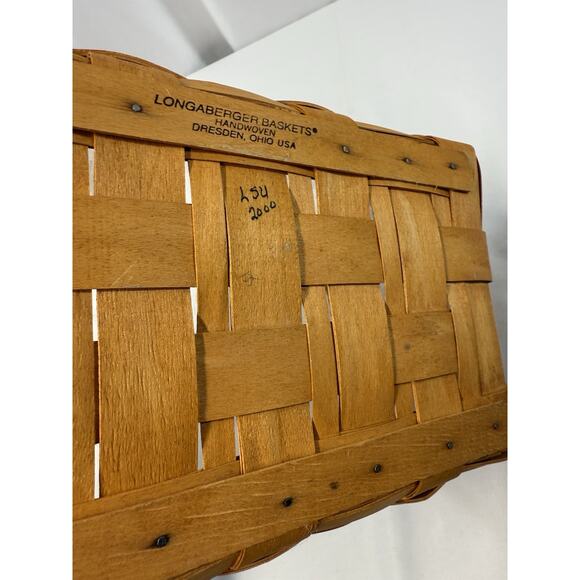 2000 Longaberger Pantry Basket w/Protector USA 14"L x 9"W x 4.5"H Vintage - Picture 3 of 3